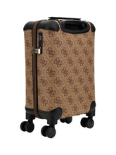 GUESS 2 USCITA Valigia Guess Berta 18 In 8-Wheeler - Marrone Latte Logo/Brown